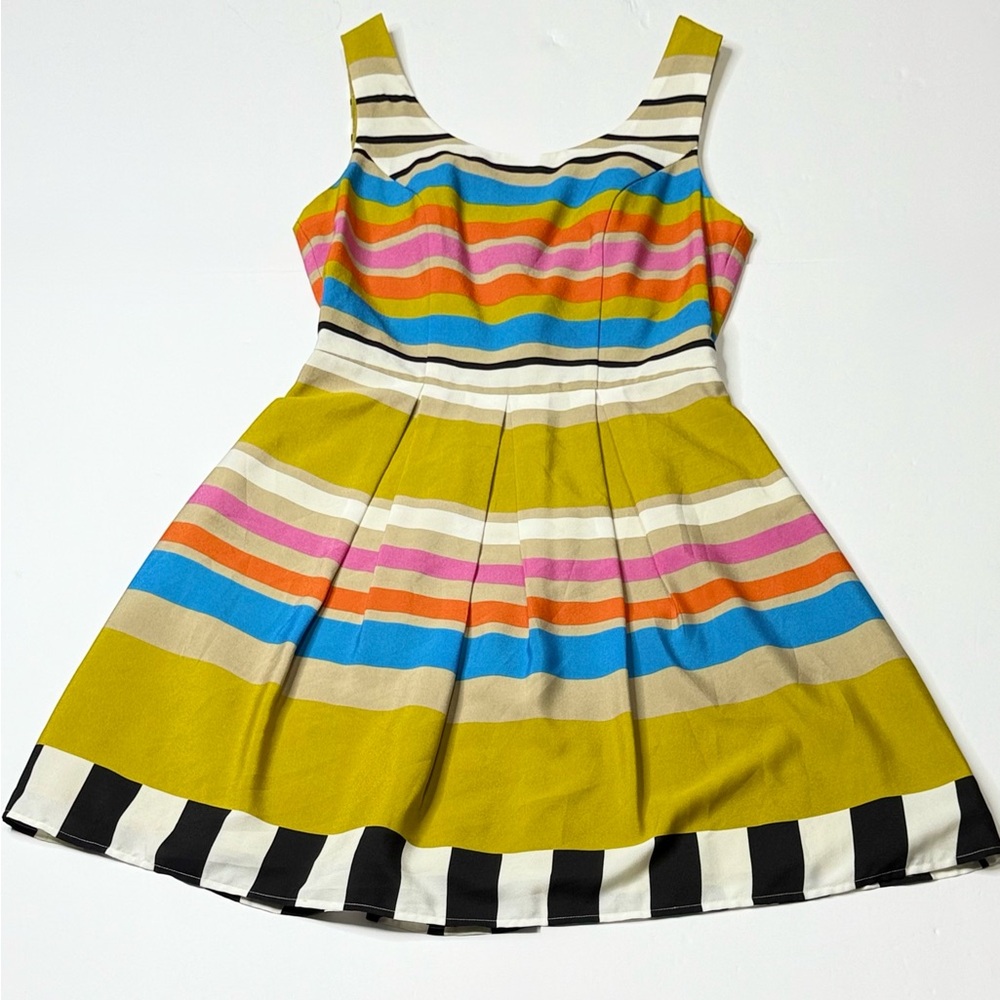 Annalee + Hope Yellow and Orange Pleated Sundress